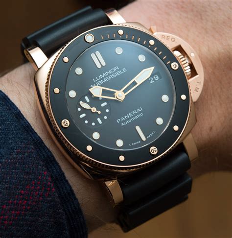 panerai submersible 42mm gold